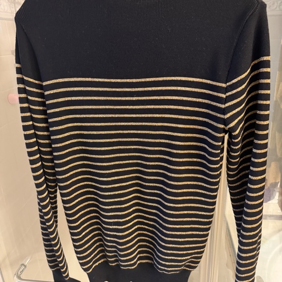 Balmain Striped Sweater with Metallic Buttons L - Picture 5 of 7